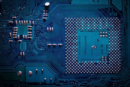 Electronic circuit board close up.の写真素材