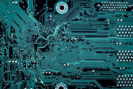 Close up of computer circuit board