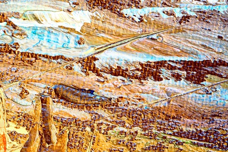 Abstract oil painting background. Oil on canvas. Hand drawn oil painting. Color texture. Fragment of artwork. Brushstrokes of paint. Colorful canvas.の写真素材