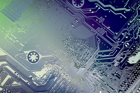 Circuit board. Electronic computer hardware technology. Motherboard digital chip. Tech science...