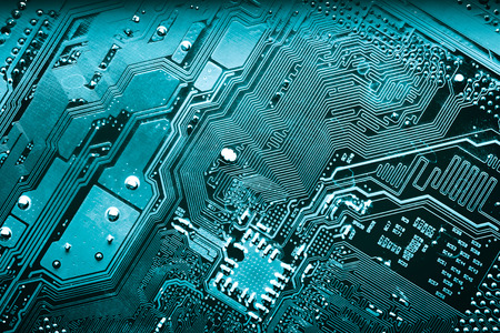 Circuit board. Electronic computer hardware technology. Motherboard digital chip. Tech science...