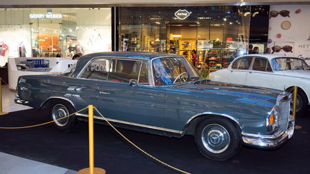 Moscow, Russia - April 02, 2017: Mercedes-Benz W111 280SE Coupe, Germany, 1970. Retro car exibition...