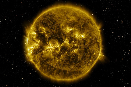 Flash in the sun. Elements of this image are furnished by NASA.