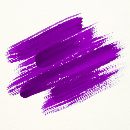 Art logo brush painted watercolor on paper abstract background design illustration acrylic stroke. Perfect painted design for headline,   sale banner. Purple color.の写真素材