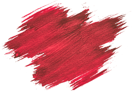 Red watercolor texture paint stain brush strokeのイラスト素材