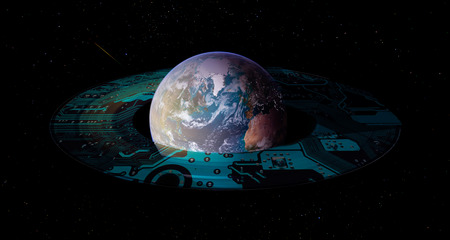 future global techno development concept