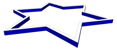 Isometric star of David isolated on whiteのイラスト素材