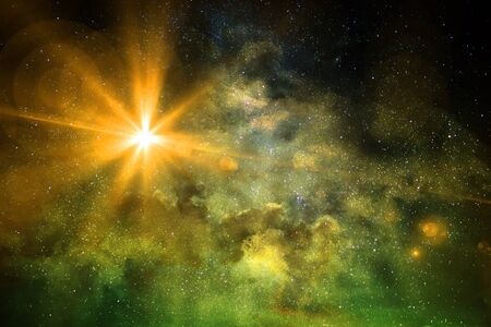 Space background  nebula and stars.       .の写真素材