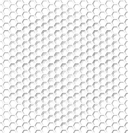 Honeycomb papercut style layered seamless pattern with 3d shadows.の写真素材