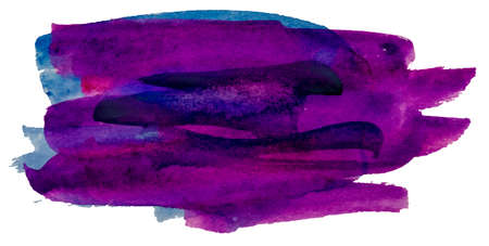 Abstract hand drawn violet watercolor brush strokes background EPS10 vector illustration. Grunge texture for cards and flyers design.のイラスト素材