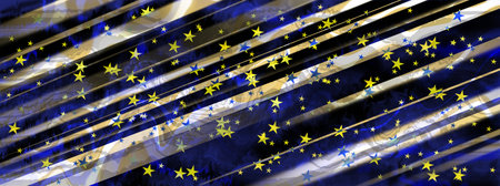 Festive background with diagonal stripes and stars.の写真素材