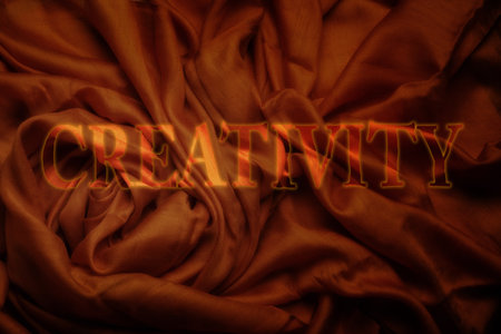 Motivational inspiration text creativity on a flag.の写真素材