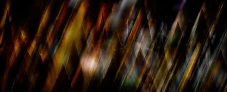Abstract triangle pattern art background. Dynamic light rays on dark.の写真素材