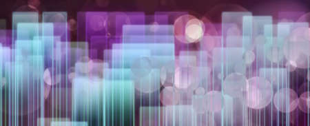 Wonderful city abstract background. Neon circles and rectangles as buildings on a dark. concept art.の写真素材