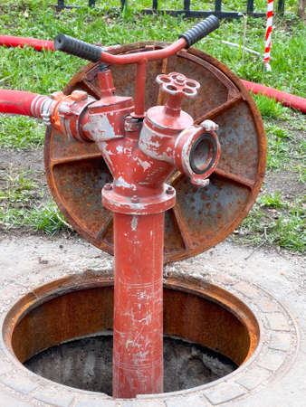 Fire hydrant on the streetの写真素材