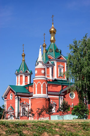 Cathedral of the Exaltation of the Holy Cross in old town of Kolomna, Russia.の写真素材
