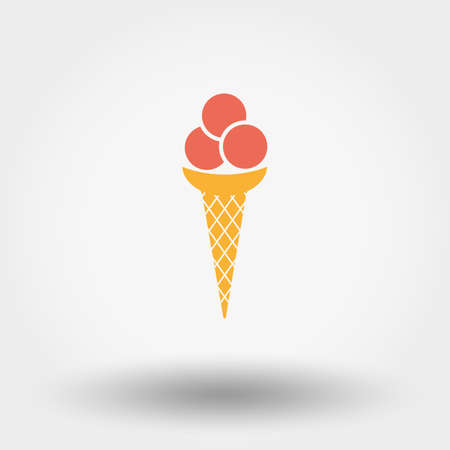 Web icon Ice Cream. Vector illustration. Flat design style.のイラスト素材