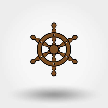 Helm icon for web and mobile application. Vector illustration on a white background. Doodle, cartoon style.のイラスト素材