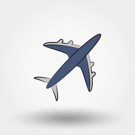 Aircraft. Icon for web and mobile application. Vector illustration on a white background.のイラスト素材