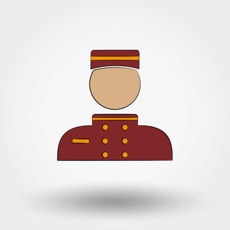 Hotel icon. Porter. Icon for web and mobile application. Vector illustration on a white background.のイラスト素材