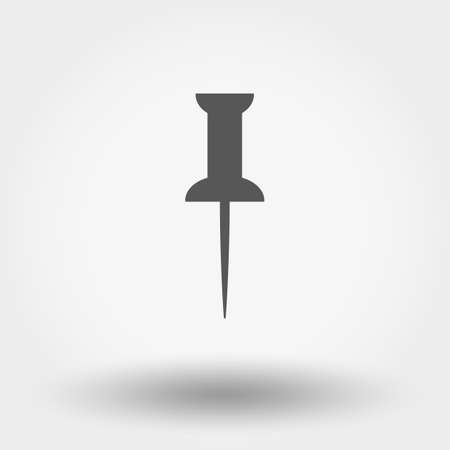 Pushpin. Icon for web and mobile application. Vector illustration on a white background.のイラスト素材