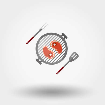 BBQ Grill menu symbol. のイラスト素材