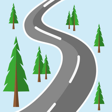 Road. Forest. Icon for web and mobile application.のイラスト素材