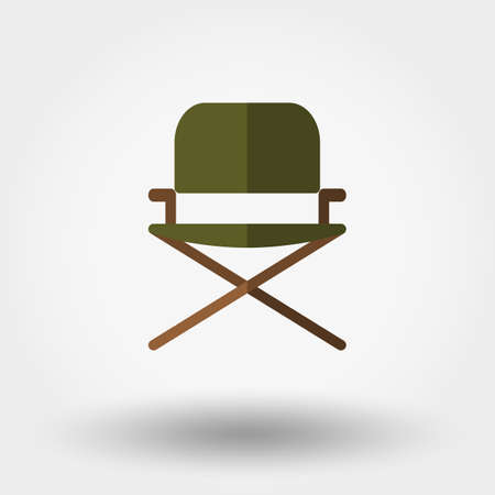 Camping chair. Icon for web and mobile application. のイラスト素材