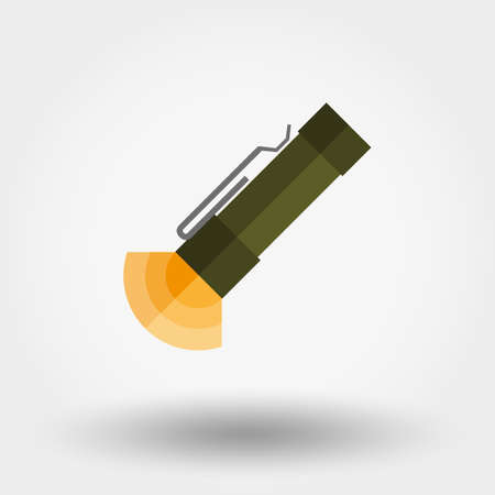 Flashlight. Icon for web and mobile application. のイラスト素材