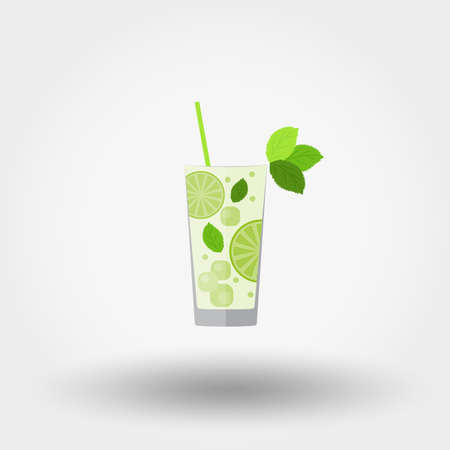Mojito. Cocktail. Icon for web and mobile application.のイラスト素材