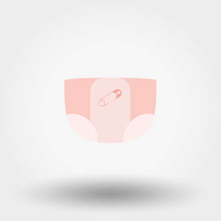 Diaper. Icon for web and mobile application. Vector illustration on a white background. Flat design style.のイラスト素材