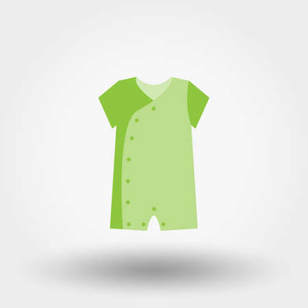 Infant Bodysuit. Icon for web and mobile application. Vector illustration on a white background. Flat design style.のイラスト素材