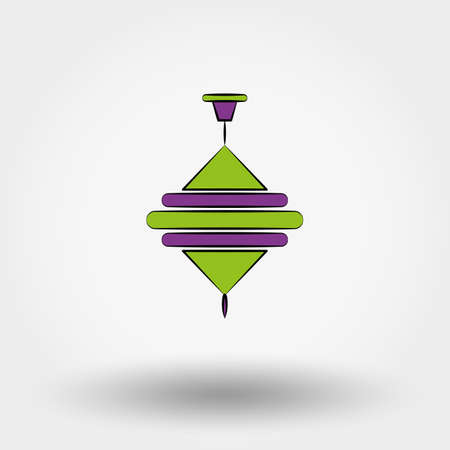 Whirligig. Icon for web and mobile application. Vector illustration on a white background. Doodle, cartoon style.のイラスト素材