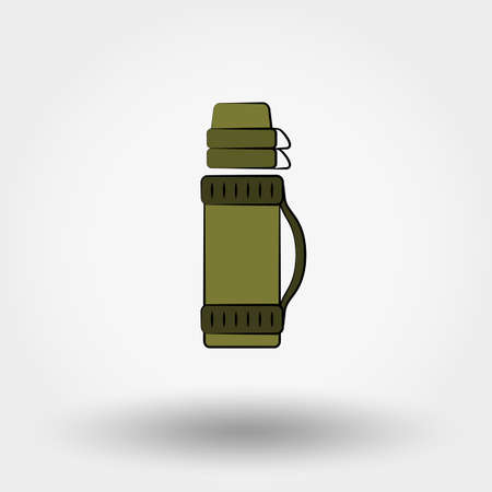 Bottle icon for web and mobile application. Vector illustration on a white background. Flat design style.のイラスト素材