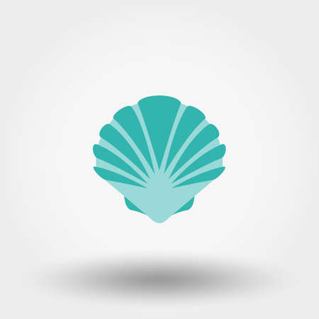 Shell. Icon for web and mobile application. Vector illustration on a white background. Flat design...