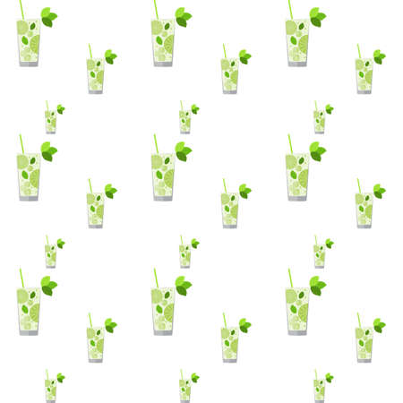 Cocktail seamless pattern.のイラスト素材