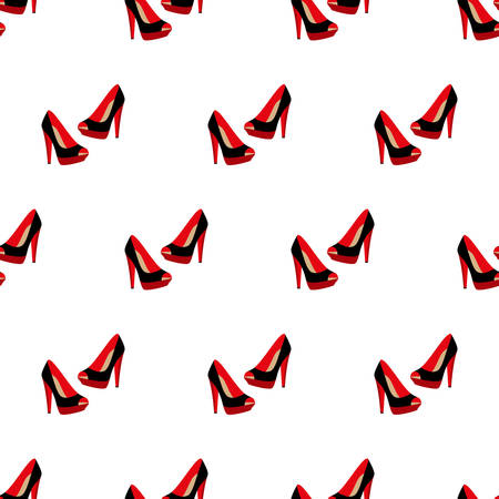 High-heeled woman shoes pattern.のイラスト素材