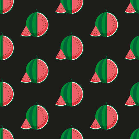 Watermelon. Pattern. Vector.