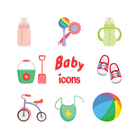 Baby icons. Vector.のイラスト素材