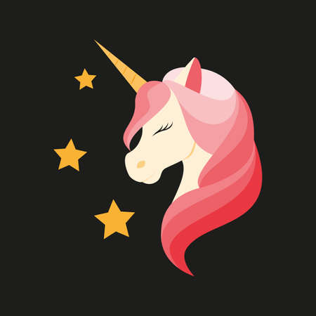 Unicorn. Vector illustrationのイラスト素材