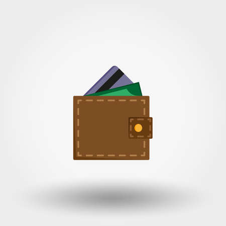 Wallet. Flat design. Vector illustration.のイラスト素材