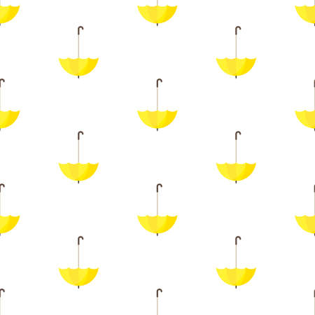 Rainwater Umbrella in seamless pattern illustration on a white background in flat design style.のイラスト素材