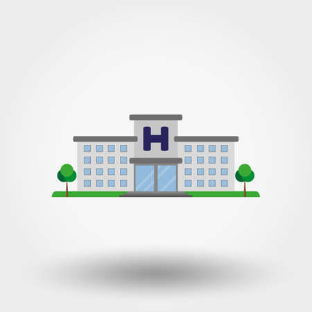 Hospital building icon vector.のイラスト素材