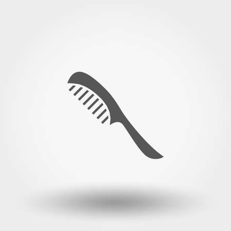 Hairbrush. Crest. Silhouette. Icon for web and mobile application. Vector illustration on a white background. Flat design style.のイラスト素材