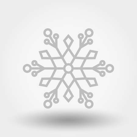 Snowflake. Icon. Christmas and New Year. Vector illustration. Flat designのイラスト素材