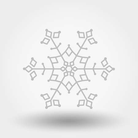 Snowflake. Icon. Christmas and New Year. Vector illustration. Flat designのイラスト素材