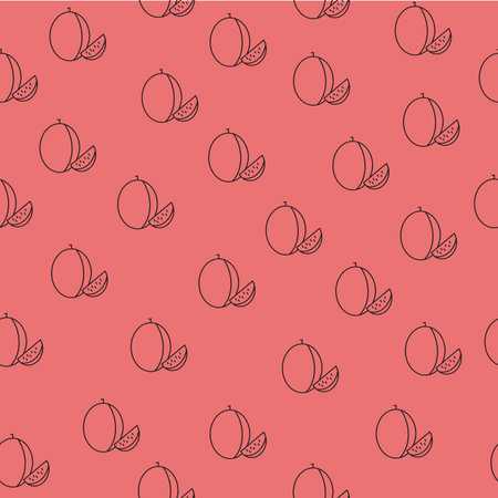 red watermelon patternのイラスト素材