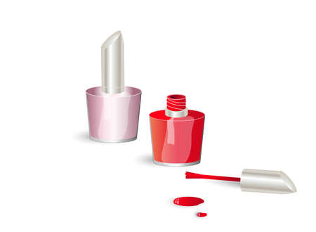 Makeup productsのイラスト素材