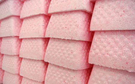 pink Styrofoam containers