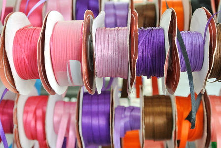 rolls of colored tapeの写真素材